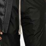 Pantaloni a gamba dritta con coulisse in nero Rick Owens x Moncler - uomo 