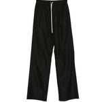 Pantaloni a gamba dritta con coulisse in nero Rick Owens x Moncler - uomo 