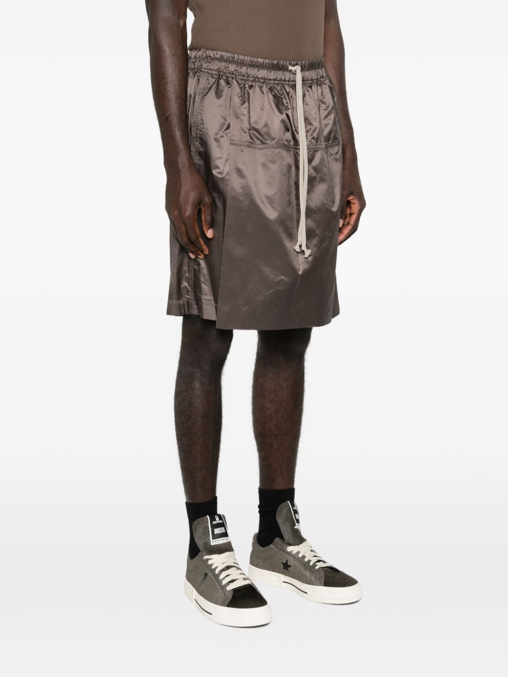 Shorts kilt al ginocchio in marrone Rick Owens x Moncler - unisex<BR/> 