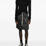 Shorts kilt al ginocchio in nero Rick Owens x Moncler - unisex<BR/> 