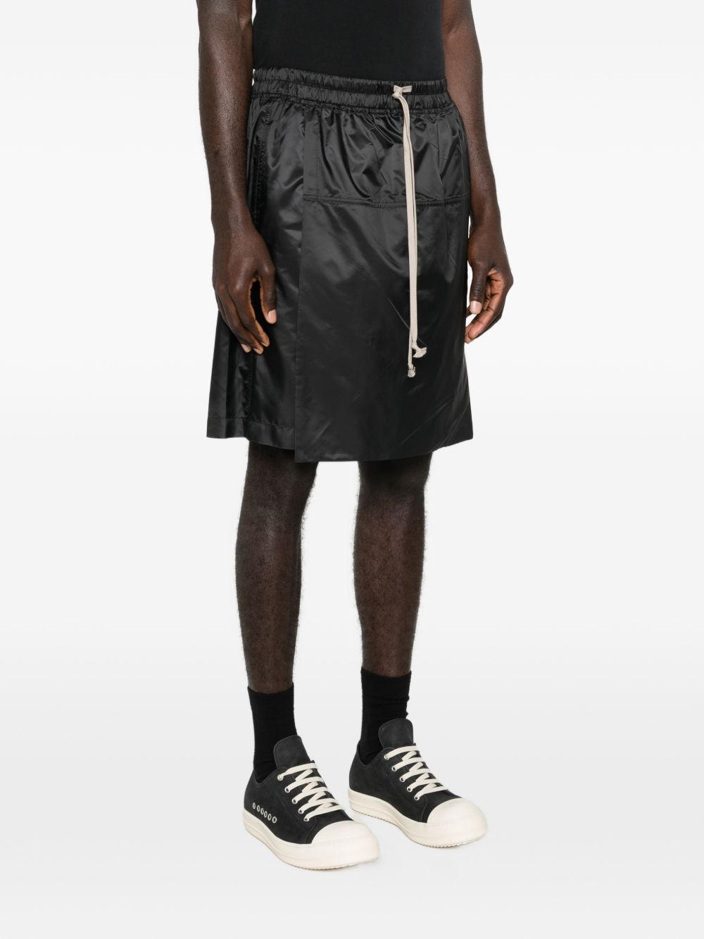 Shorts kilt al ginocchio in nero Rick Owens x Moncler - unisex<BR/> 
