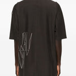 T-shirt a maniche corte jumbo in grigio Rick Owens x Moncler - unisex 