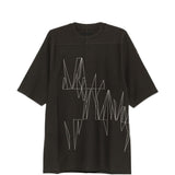 T-shirt a maniche corte jumbo in grigio Rick Owens x Moncler - unisex 