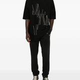 T-shirt a maniche corte jumbo in nero Rick Owens x Moncler - unisex 