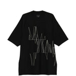 T-shirt a maniche corte jumbo in nero Rick Owens x Moncler - unisex 