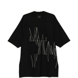 T-shirt a maniche corte jumbo in nero Rick Owens x Moncler - unisex 