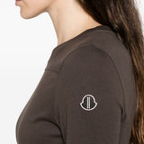 T-shirt a maniche lunghe in cotone grider in marrone Rick Owens x Moncler - unisex<BR/> 