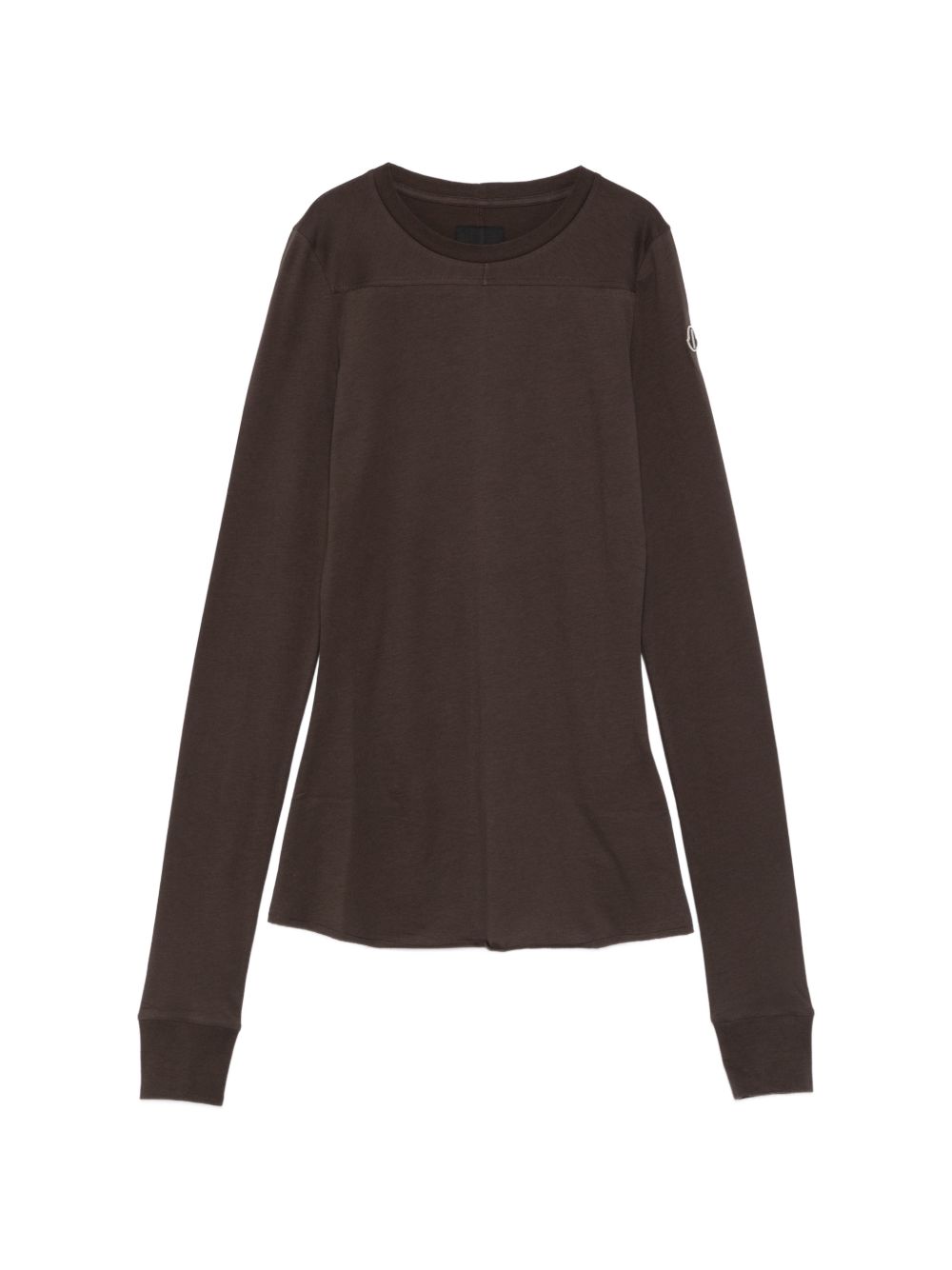 T-shirt a maniche lunghe in cotone grider in marrone Rick Owens x Moncler - unisex<BR/> 