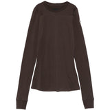 T-shirt a maniche lunghe in cotone grider in marrone Rick Owens x Moncler - unisex<BR/> 
