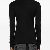 Top a maniche lunghe in cotone grider in nero Rick Owens x Moncler - unisex 