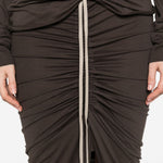 Gonna maxi regolabile in marrone Rick Owens x Moncler - donna<BR/> 