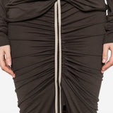 Gonna maxi regolabile in marrone Rick Owens x Moncler - donna<BR/> 
