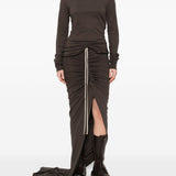 Gonna maxi regolabile in marrone Rick Owens x Moncler - donna<BR/> 