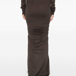 Gonna maxi regolabile in marrone Rick Owens x Moncler - donna<BR/> 