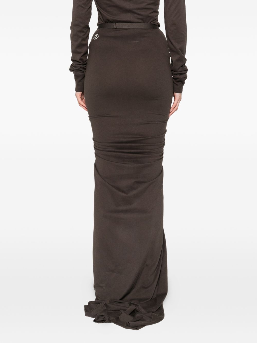 Gonna maxi regolabile in marrone Rick Owens x Moncler - donna<BR/> 