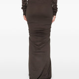 Gonna maxi regolabile in marrone Rick Owens x Moncler - donna<BR/> 