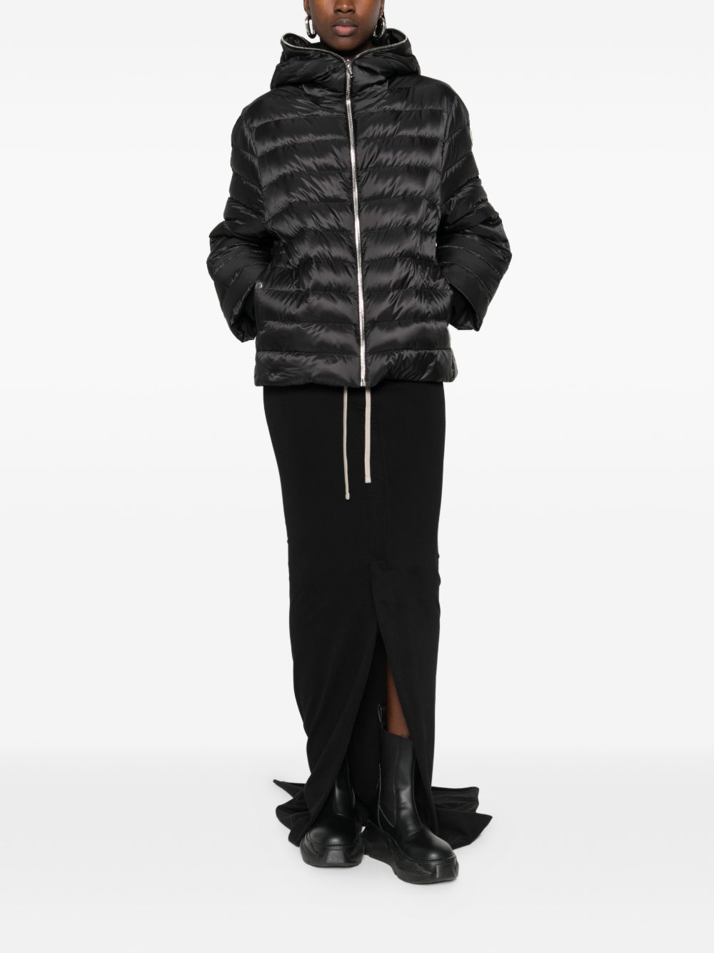 Gonna maxi regolabile in nero Rick Owens x Moncler - donna<BR/> 
