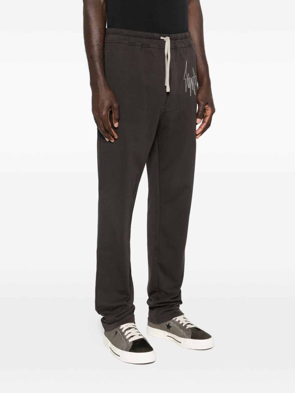 Jogger con coulisse in marrone Rick Owens x Moncler - unisex<BR/><BR/> 