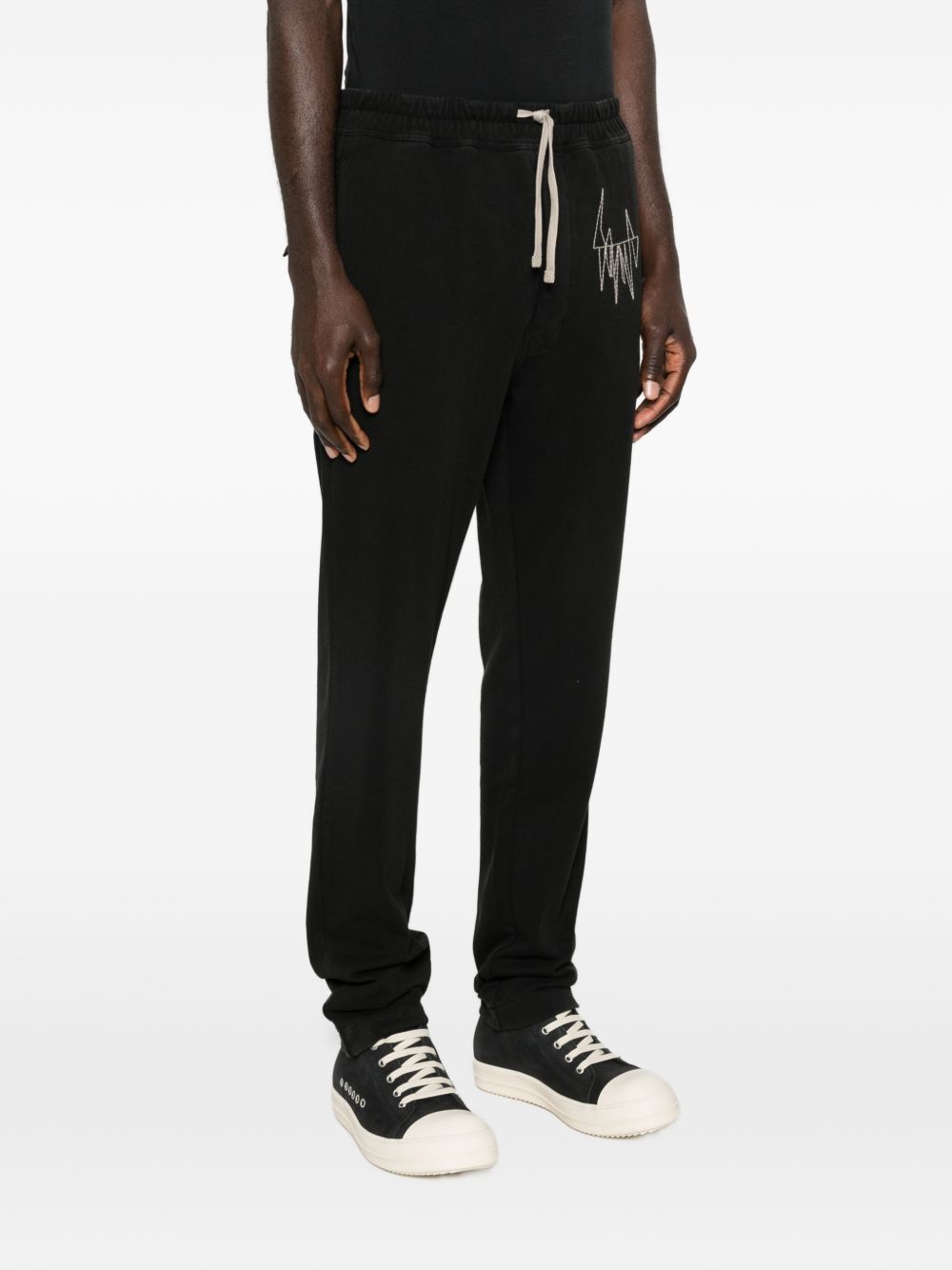 Jogger con coulisse in nero Rick Owens x Moncler - unisex<BR/><BR/> 