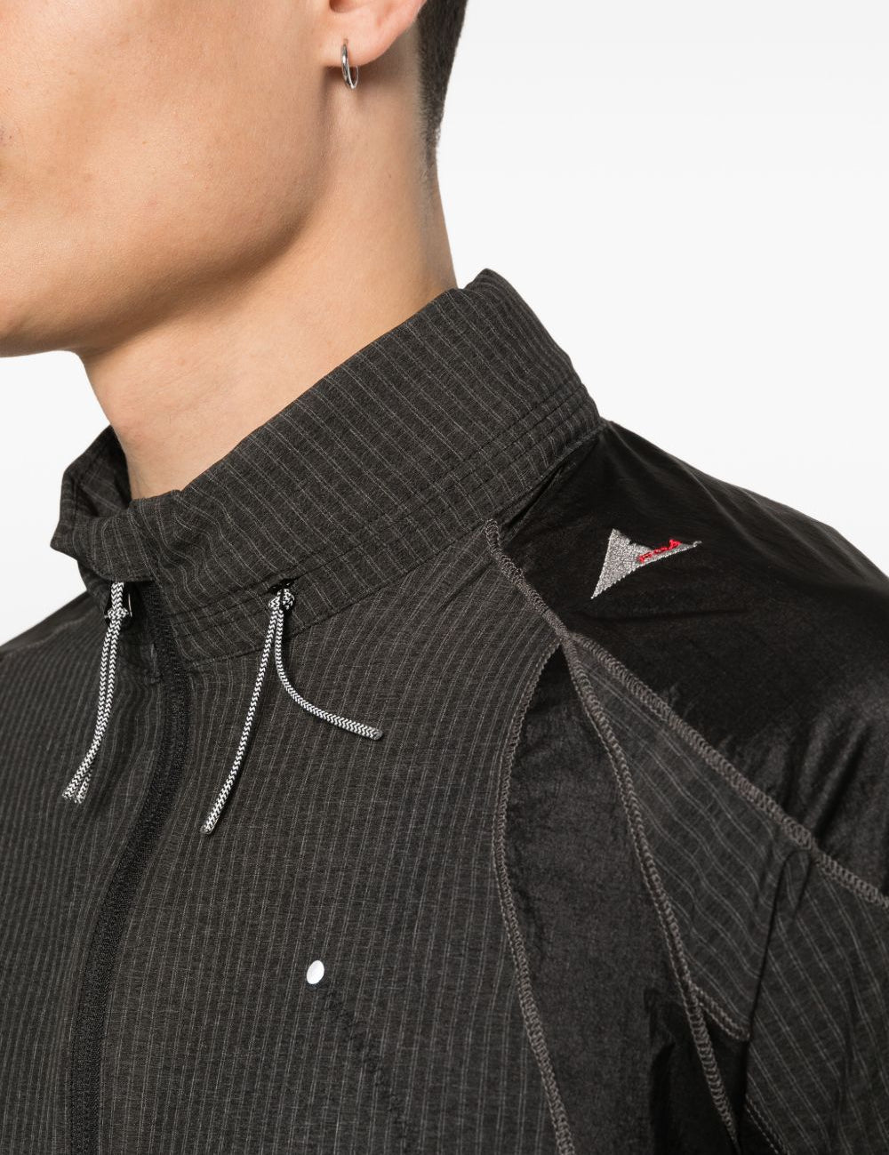 Giacca a righe con zip in grigio Kolor - uomo 