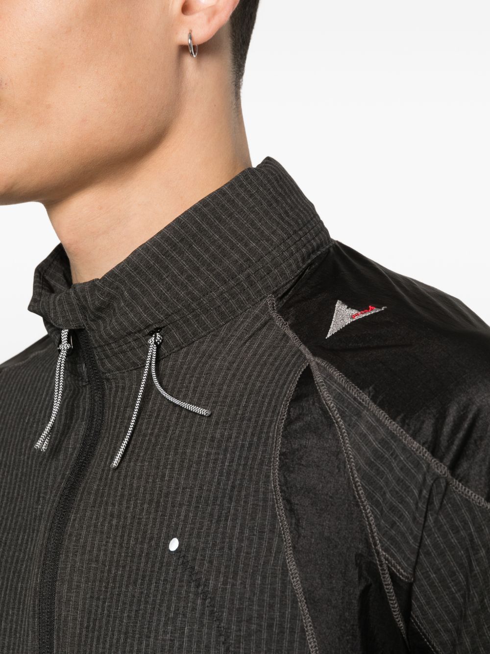 Giacca a righe con zip in grigio Kolor - uomo 