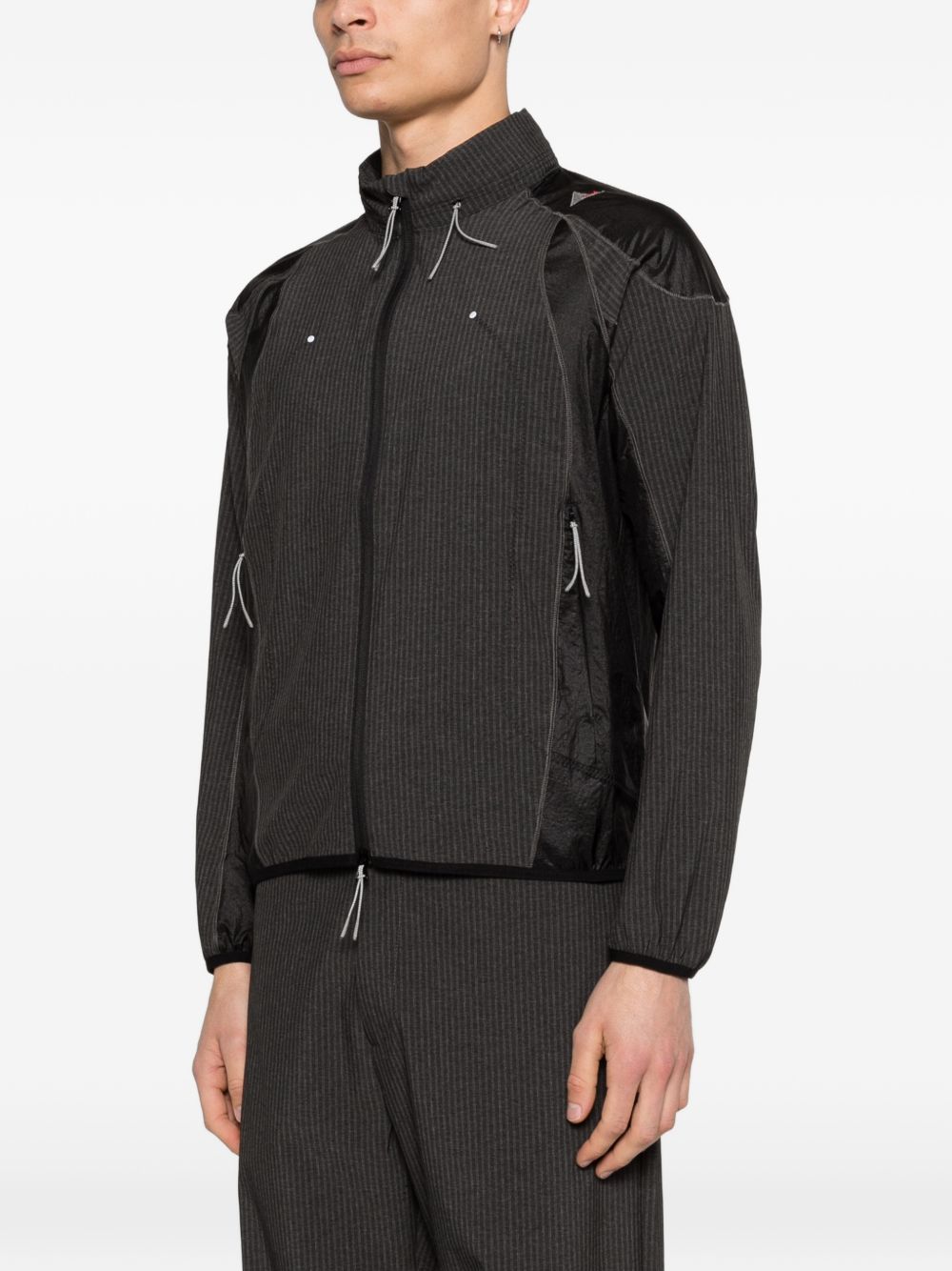 Giacca a righe con zip in grigio Kolor - uomo 