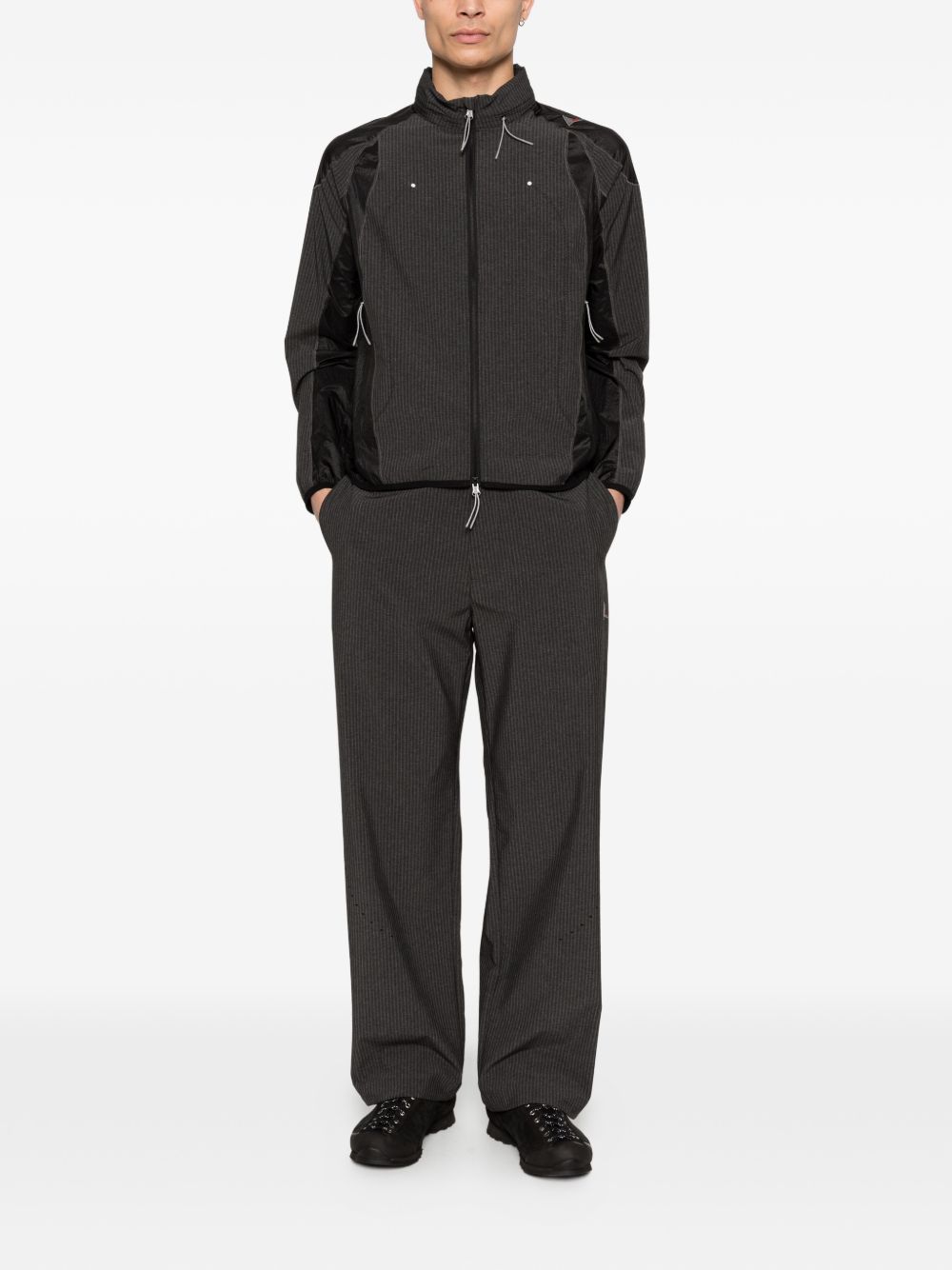 Giacca a righe con zip in grigio Kolor - uomo 
