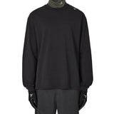 T-shirt a maniche lunghe con logo in nero 