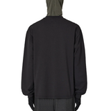 T-shirt a maniche lunghe con logo in nero 