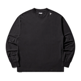 T-shirt a maniche lunghe con logo in nero 