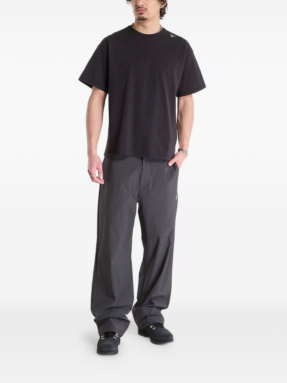 T-shirt con logo in nero Roa - uomo 