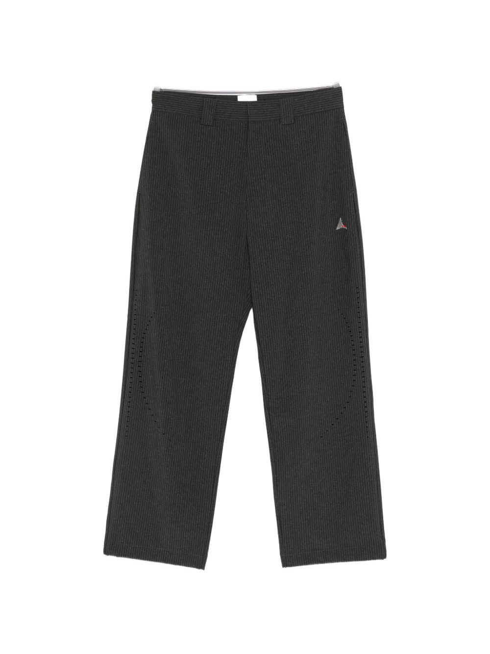 Pantaloni gessati con logo in nero Roa - uomo 