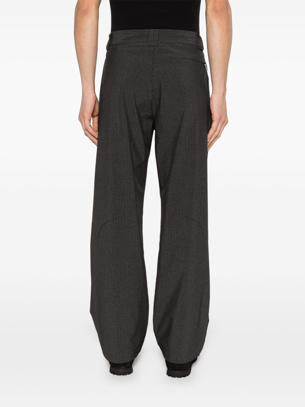 Pantaloni gessati con logo in nero Roa - uomo 