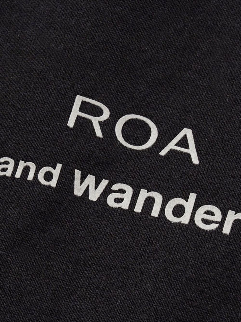 T-shirt a maniche corte x roa in nero Roa x and wander - uomo 