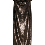 Abito senza spalline con paillettes in marrone Roland mouret - donna 