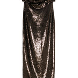 Abito senza spalline con paillettes in marrone Roland mouret - donna 