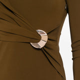 Abito midi con dettaglio in verde Roland Mouret - donna 