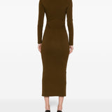 Abito midi con dettaglio in verde Roland Mouret - donna 