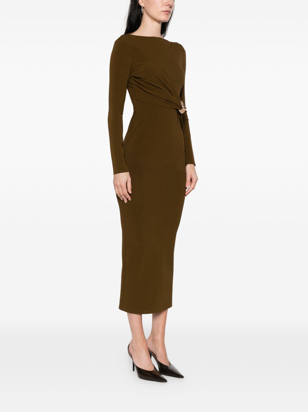 Abito midi con dettaglio in verde Roland Mouret - donna 