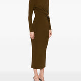 Abito midi con dettaglio in verde Roland Mouret - donna 
