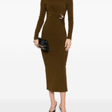 Abito midi con dettaglio in verde Roland Mouret - donna 