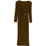 Abito midi con dettaglio in verde Roland Mouret - donna 