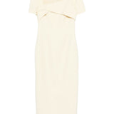 Abito lungo con scollo quadrato in giallo Roland mouret - donna 