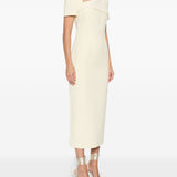 Abito lungo con scollo quadrato in giallo Roland mouret - donna 
