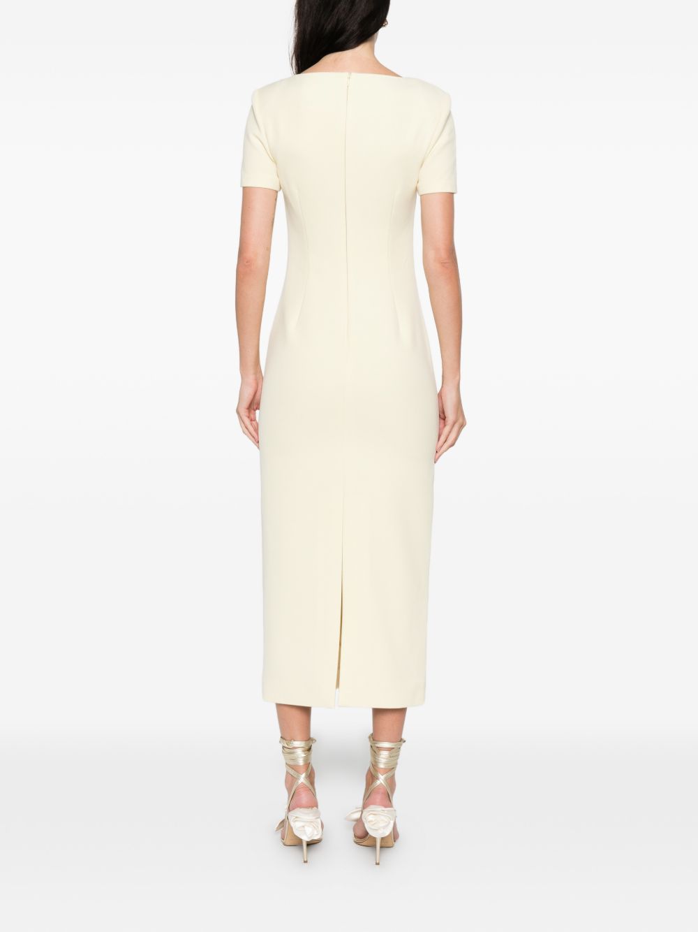 Abito lungo con scollo quadrato in giallo Roland mouret - donna 