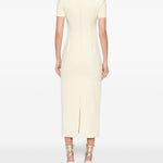 Abito lungo con scollo quadrato in giallo Roland mouret - donna 