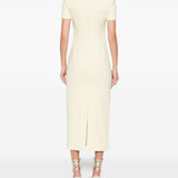 Abito lungo con scollo quadrato in giallo Roland mouret - donna 