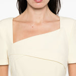 Abito lungo con scollo quadrato in giallo Roland mouret - donna 