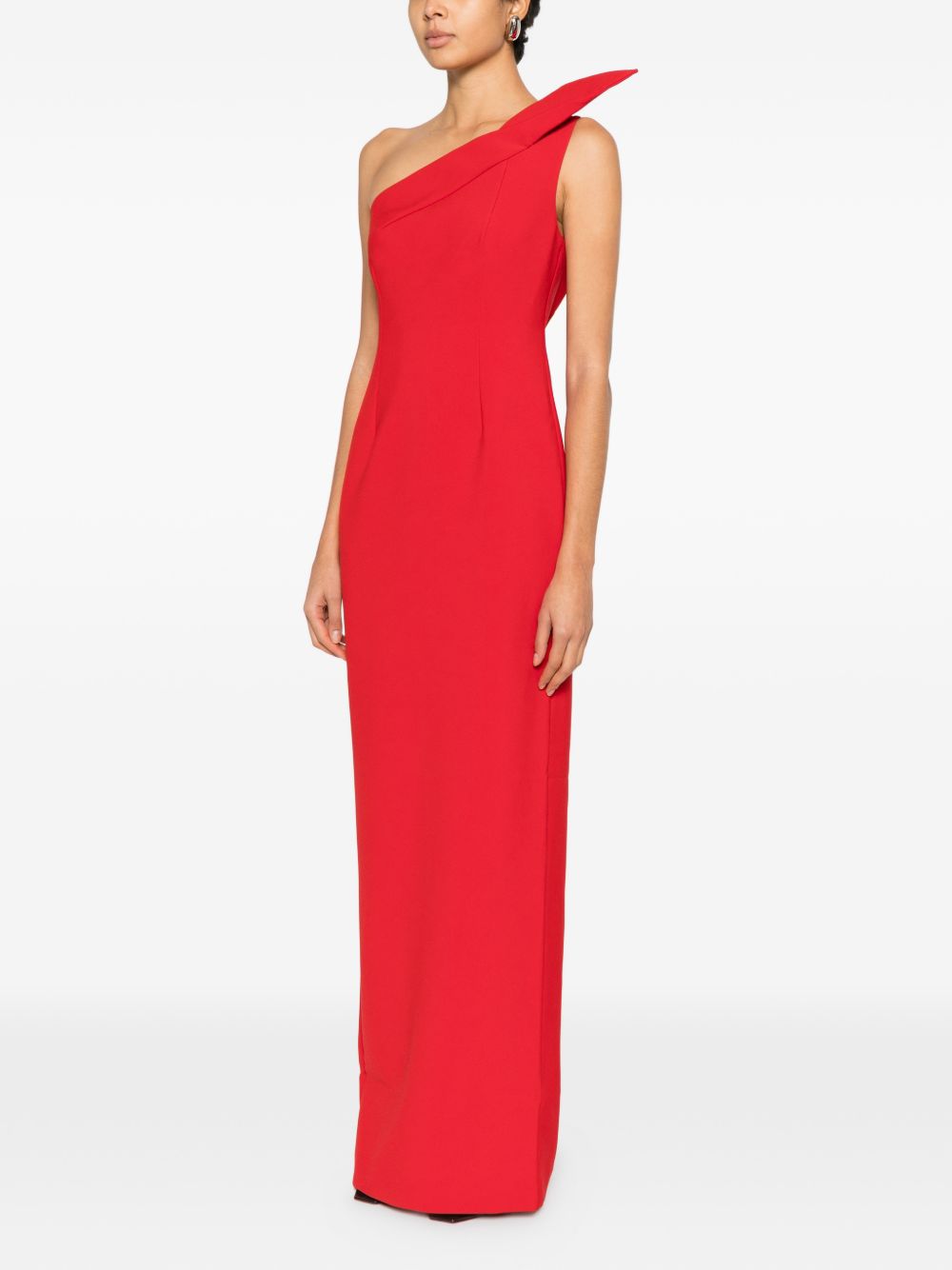 Abito lungo monospalla in rosso Roland mouret - donna 