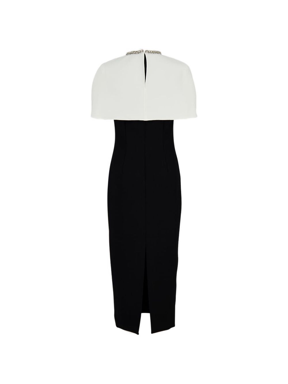 Abito midi con decorazione in nero e bianco - donna 